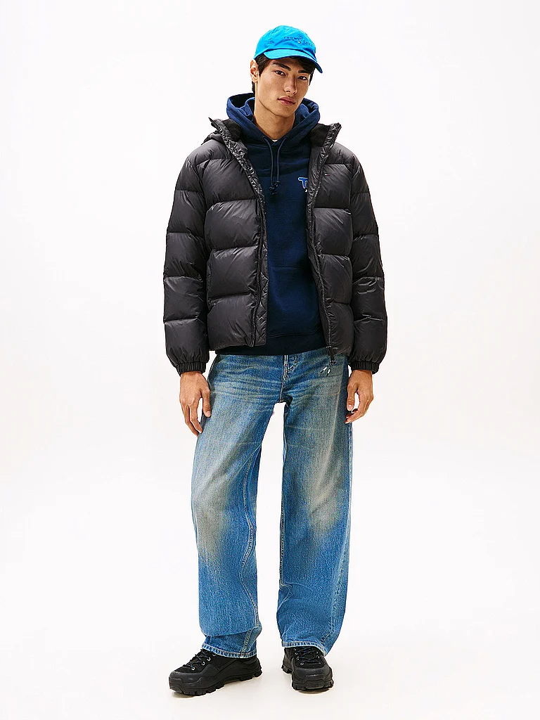 Tommy Jeans pour homme. DM0DM19786 Manteau court essentiel noir (S), Casuel, Polyester 4